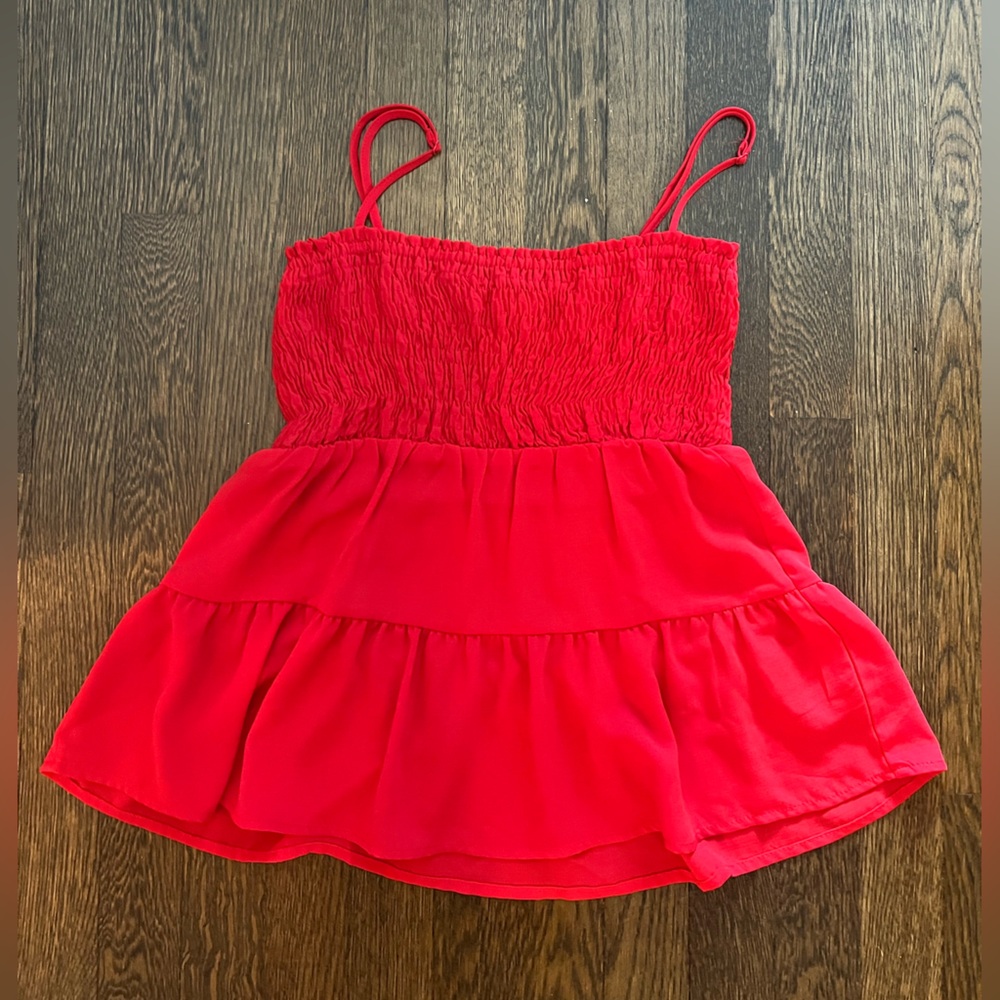 Red Sleeveless Top